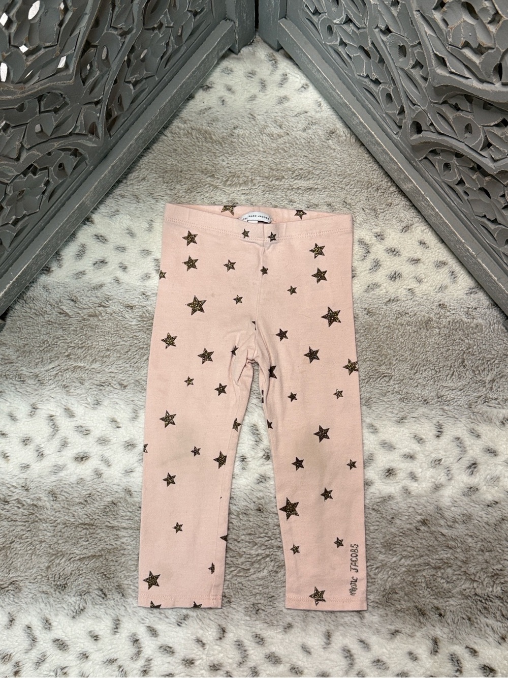 Little Marc Jacobs pink pants sparkly star baby girls 18 months metallic glam
